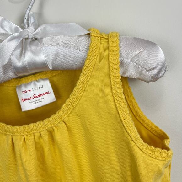 Hanna Andersson Bright Basics Tank Yellow 120 cm 6-7 - Picture 2 of 5
